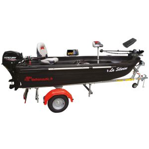 Pack Bass Boat Silurine Sport 3m73 Blacky + Mercury 6CV 4T + Minn Kota Terrova 55 Lbs 12V GPS + Remorque Grand Tourisme