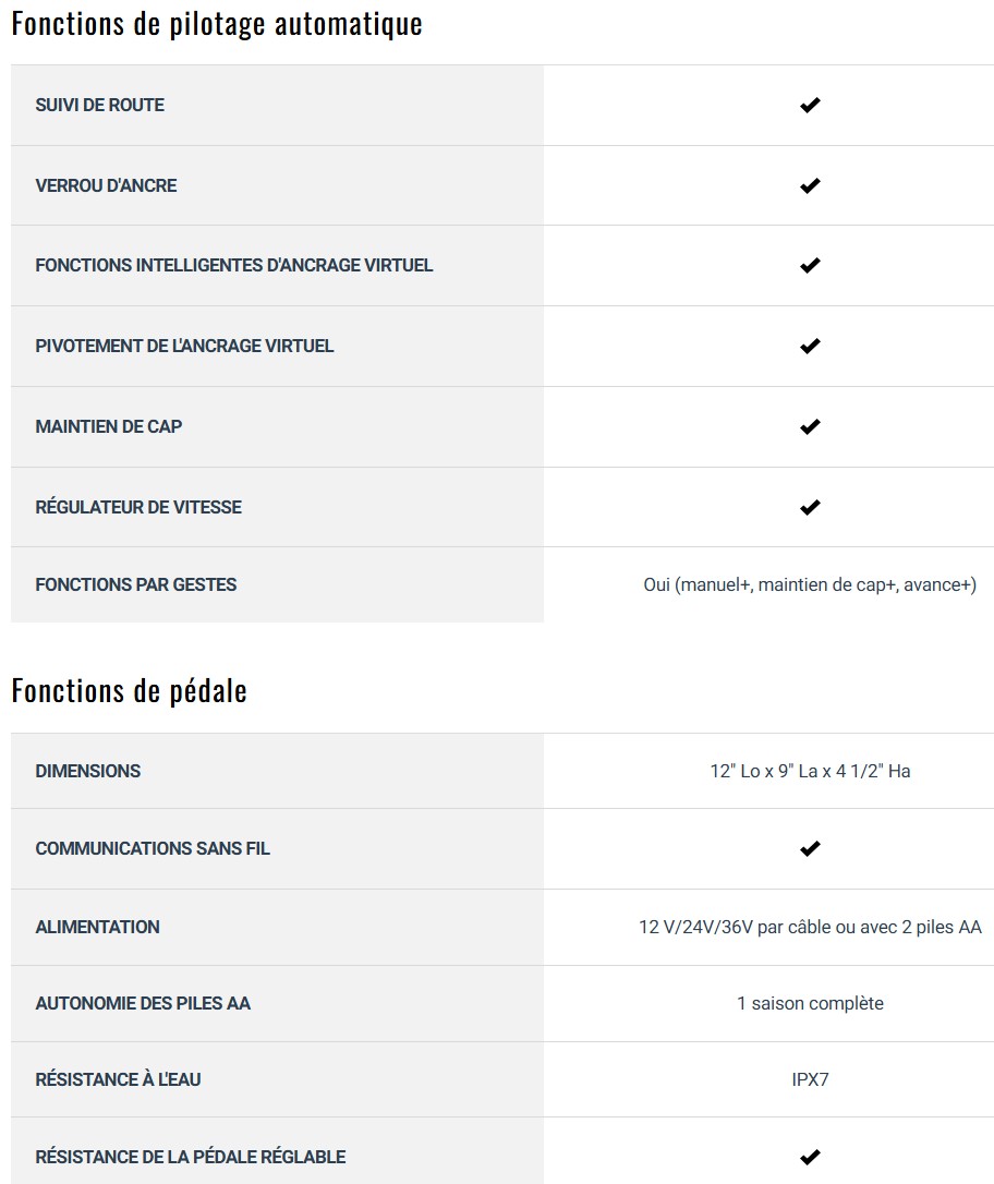 descriptif Moteur avant Garmin Force Kraken