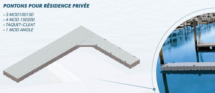 marina avec pontons modulaires